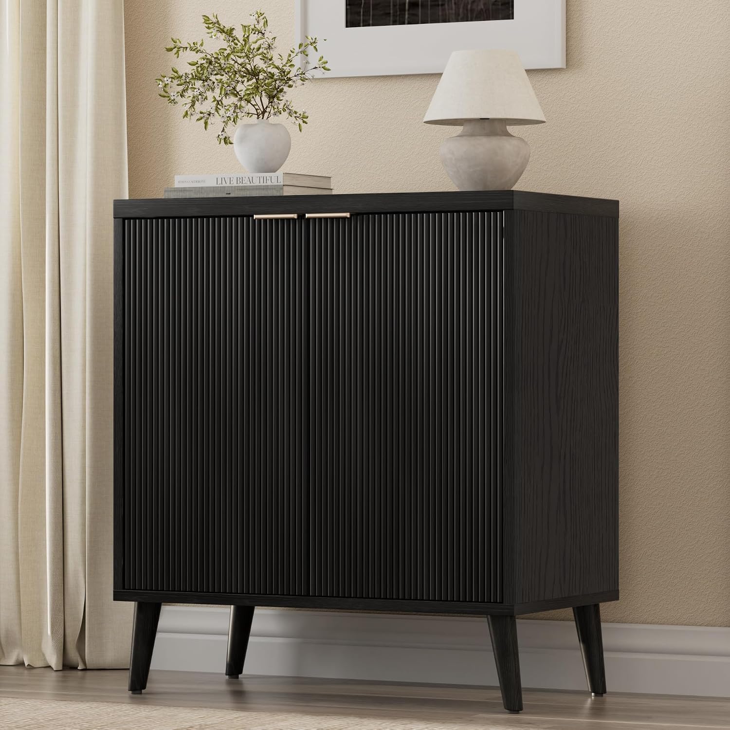 Kitchen Appliances Cabinet - Szafka bufetowa z karbowaną obudową i