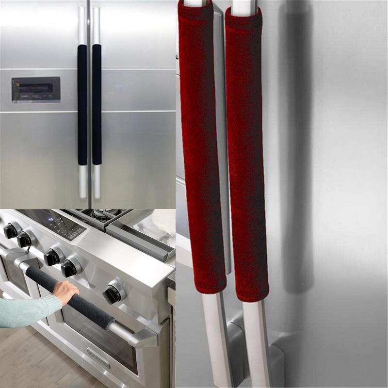 Kitchen Appliances With Red Knobs - 2 szt./zestaw Osłony na uchwyty drzwi